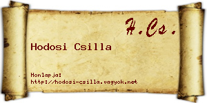Hodosi Csilla névjegykártya